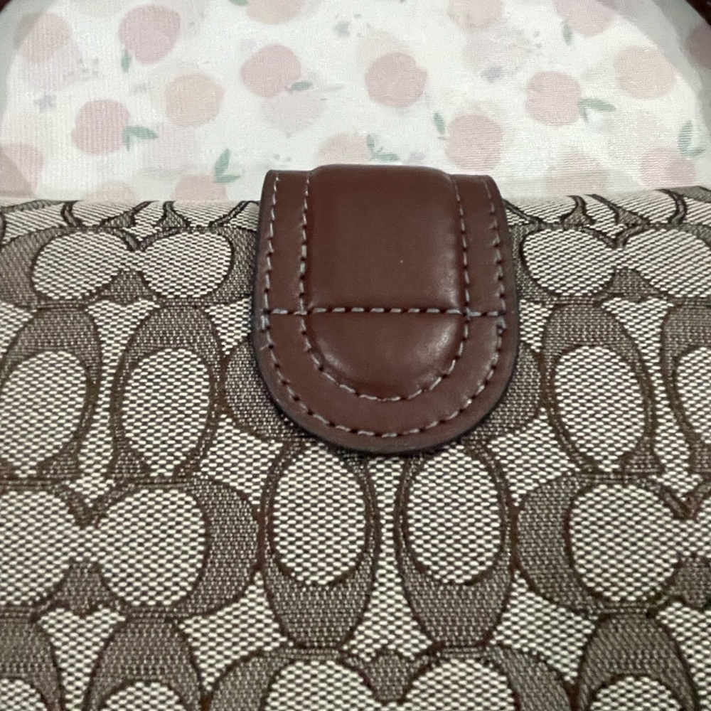 Coach Brown Signature Canvas Buckle Shoulder Bag - Picture 9 of 13